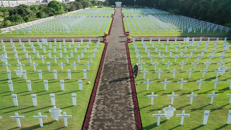 War Cemetery Aerial View