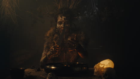 a witch in an old magical hut cast a curse