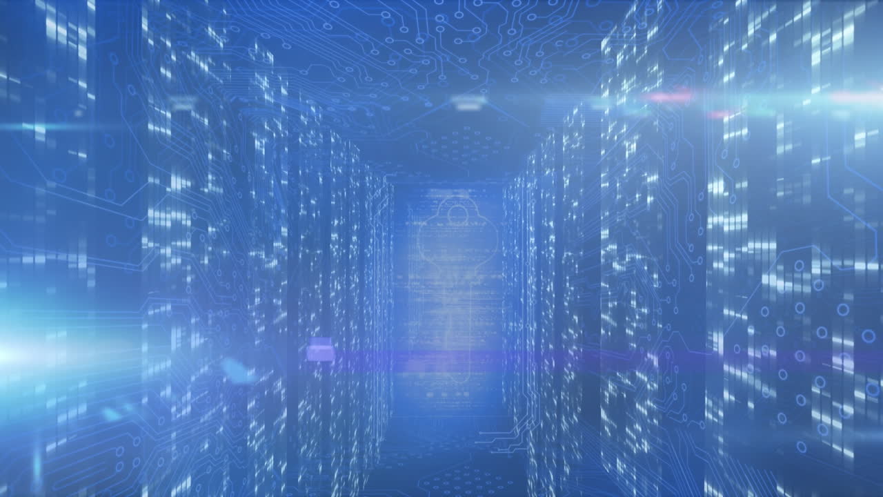 검은 바탕에 움직이는 기둥 위에 있는 빛의 흔적의 애니메이션