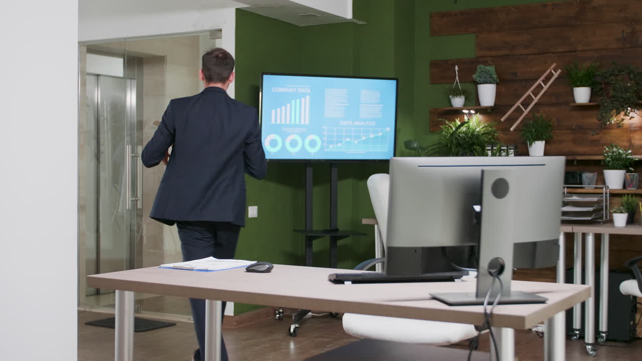 Business Office Environment with Modern Technology