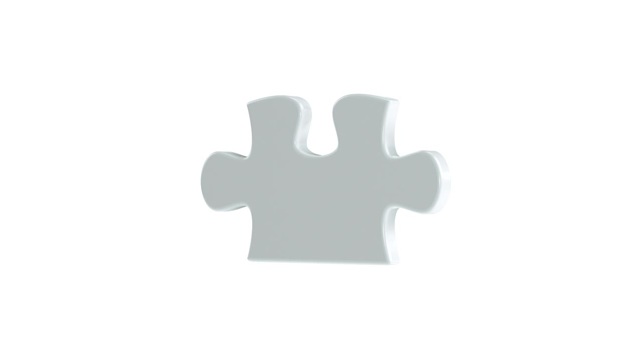 una sola pieza de rompecabezas horizontal en el fondo.