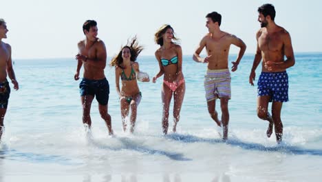 friends having fun at beach