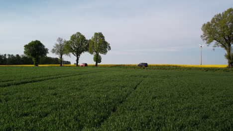 cars riding trough the countryside