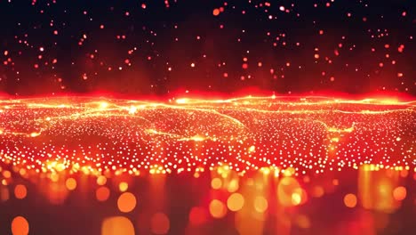 a red and blue background with a lot of red dots. the dots are scattered all over the background and are of different sizes. the background is very busy and colorful