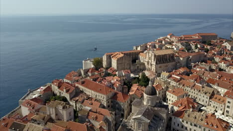 aerial shot of dubrovnik old town