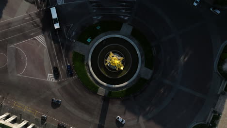 Overhead-View-Of-Freedom-Square---Liberty-Square-In-Tbilisi,-Georgia