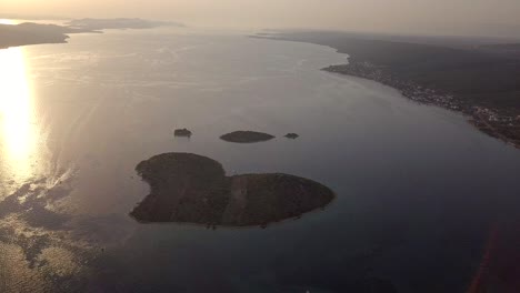 aerial: heart shape island in croatia