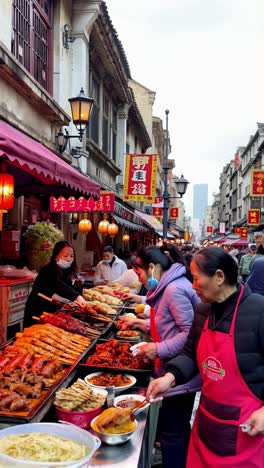 street food market in a chinese city