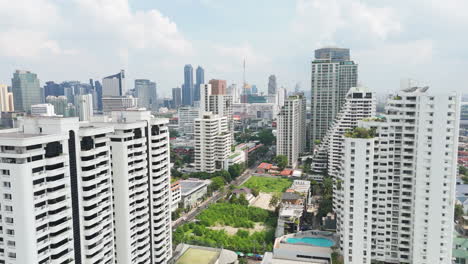 aerial view of centre point residence phromphong apartment building in bangkok, thailand