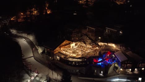 aerial view of the zermatt luxury hotel in switzerland.