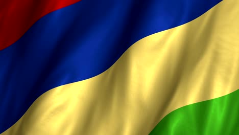 mauritius waving flag 4k