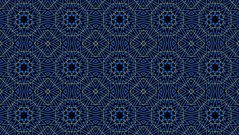 yellow and blue lines in decorative pattern mosaic animation. minimal motion graphic background concept