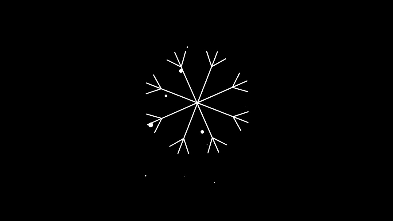 Doodle-stil animerede juleelementer på alfakanal