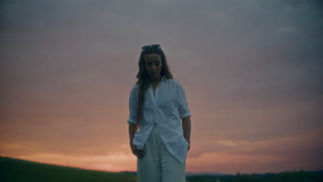 Pensive-Woman-At-Dusk-Portrait