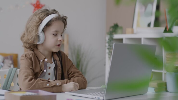 Child Attending Online Class