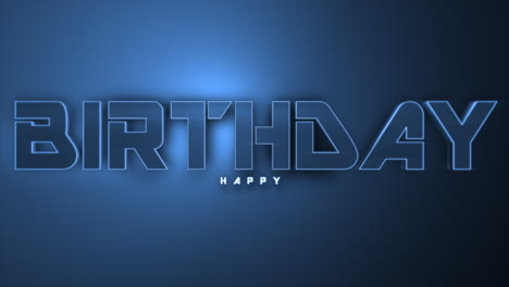 Monochrome-Happy-Birthday-text-on-blue-gradient