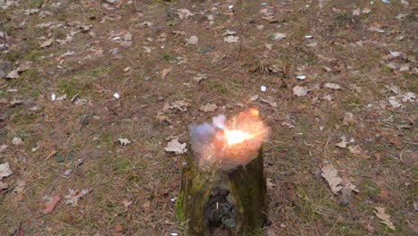 slowmotion of small candle explosion
