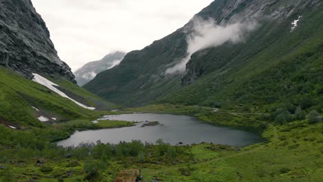 aerial view of the dale called norangsdalen in norway