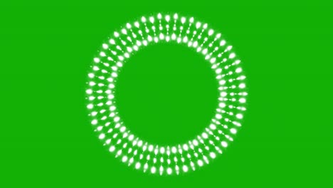 glitter particles circle motion graphics with green screen background