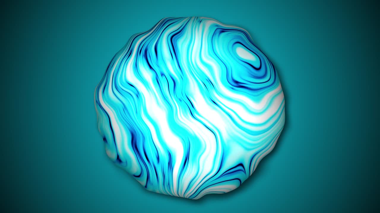 girando una esfera abstracta en un fondo de gradiente. animación de una esfera giratoria.