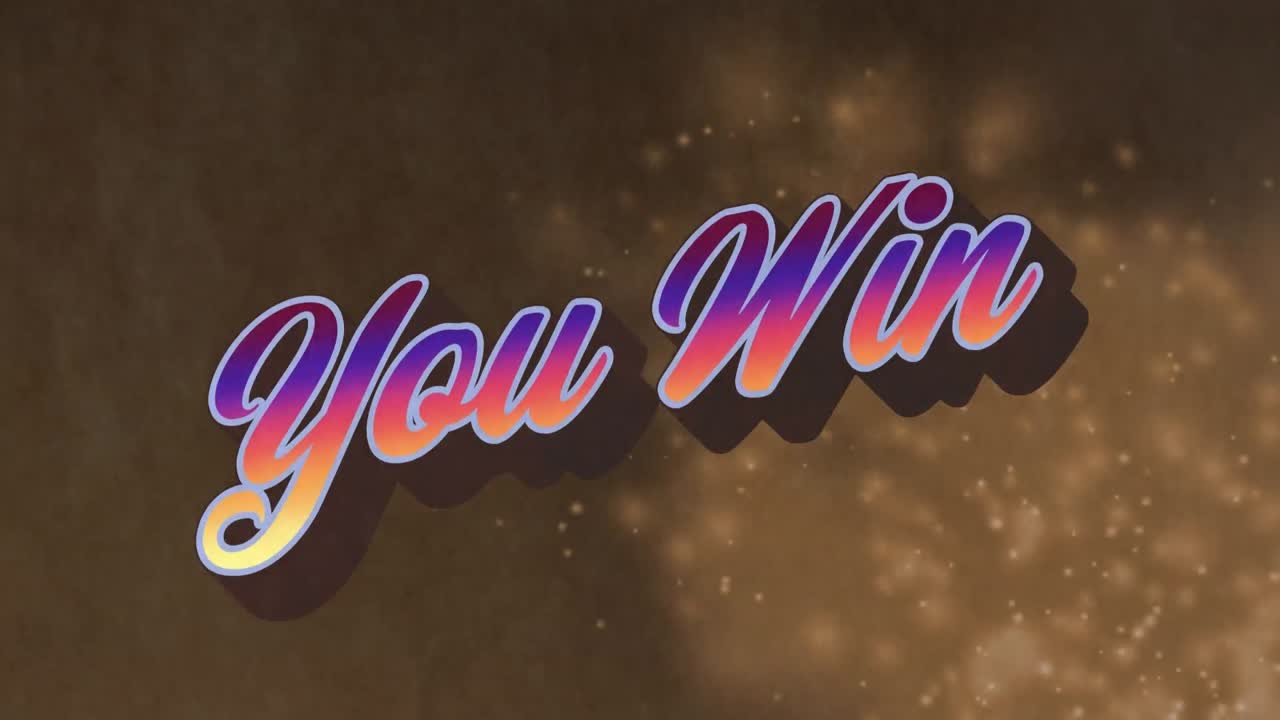 여러분의 애니메이션은 점으로 갈색 배경에서 승리합니다.