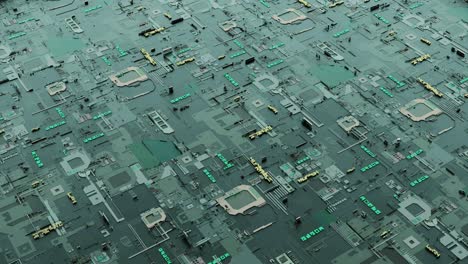 abstract 3d render of a circuit board