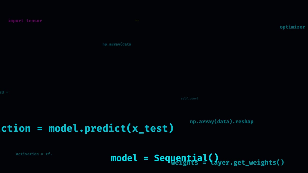 Programming Code Snippets Floating on Dark Background