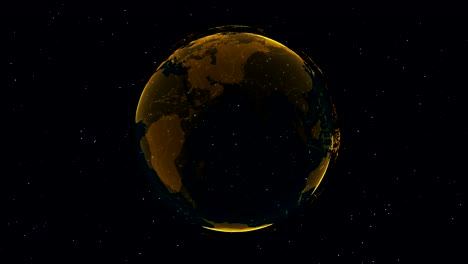 3d digital earth shows concept of global network.