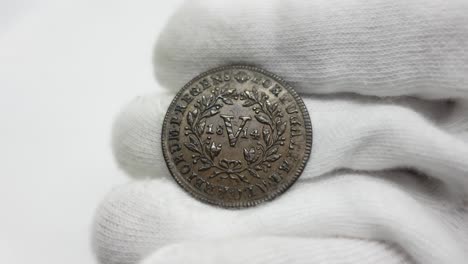monedas antiguas. moneda de cobre portuguesa 11