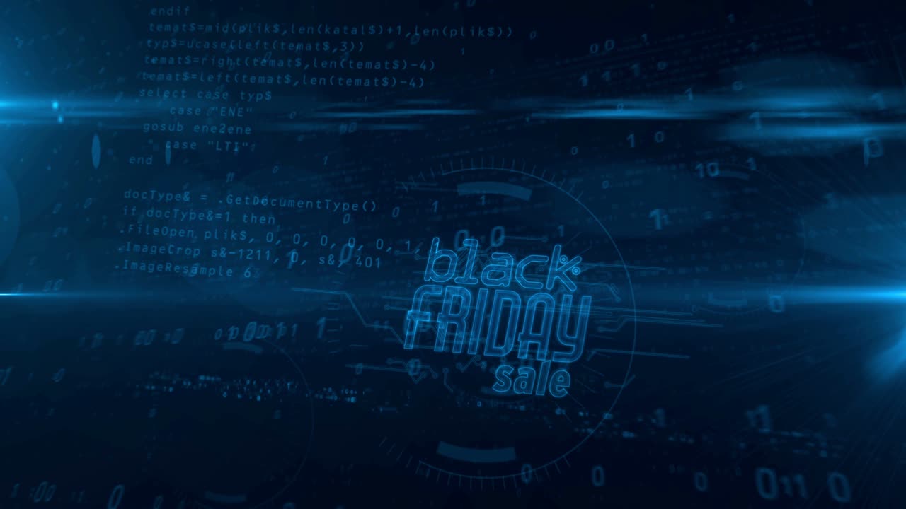 Black Friday abstract loopable tunnel animation