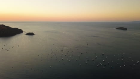 Large-group-of-boats-in-a-beautiful-tropical-bay