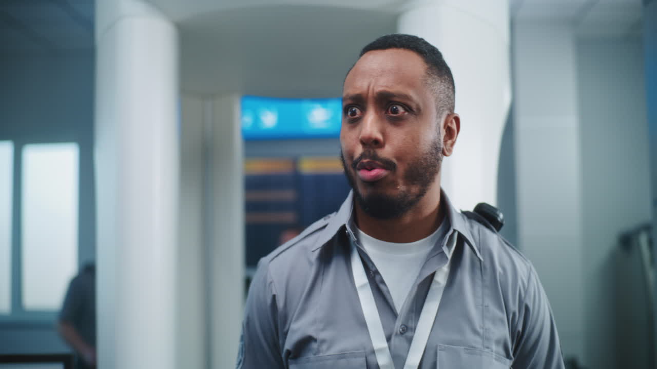 guardia de seguridad del aeropuerto