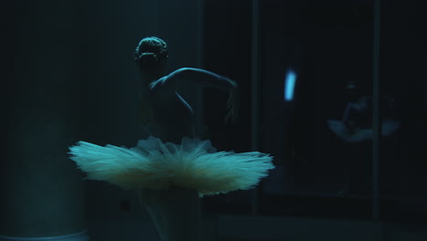 bailarín de ballet en silueta