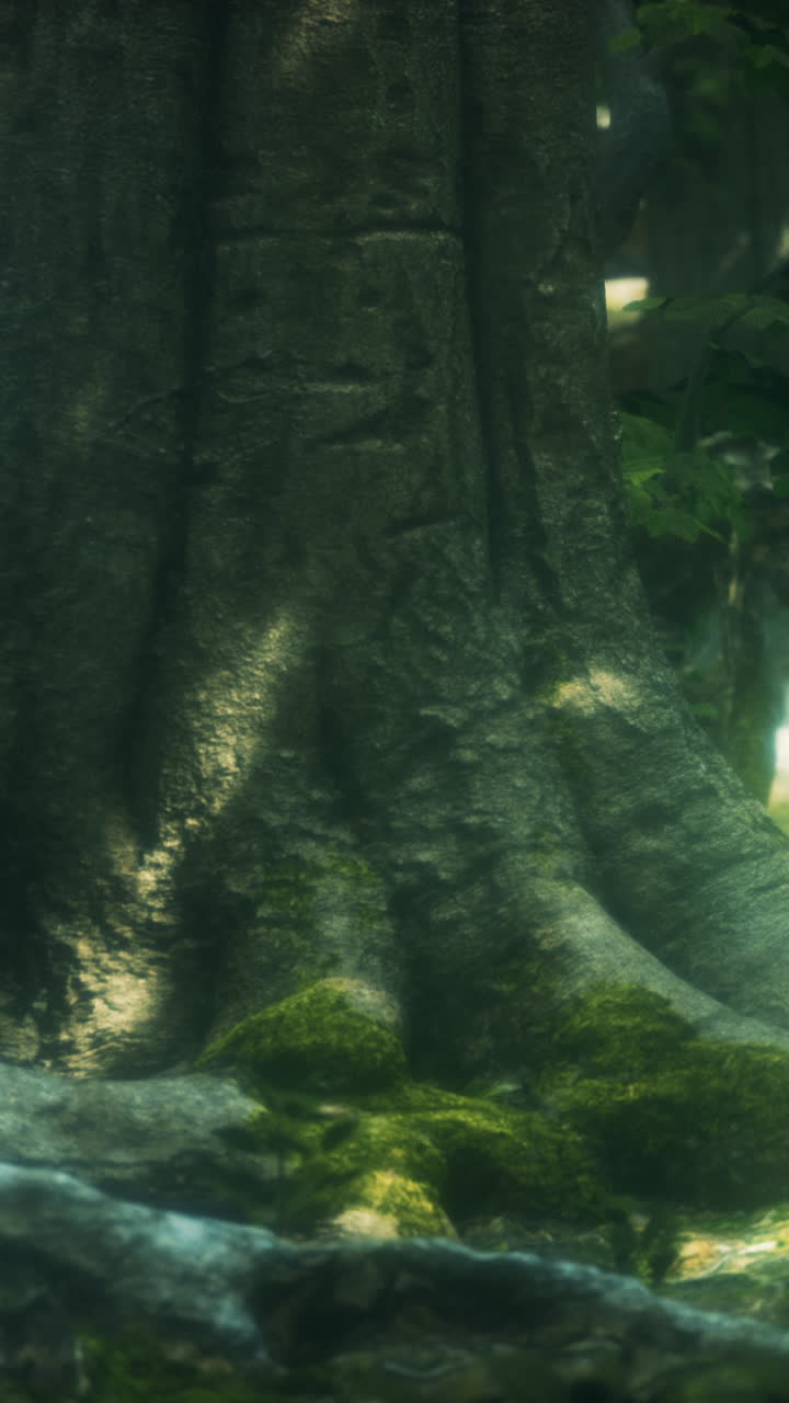 cerca de un tronco de árbol en un bosque