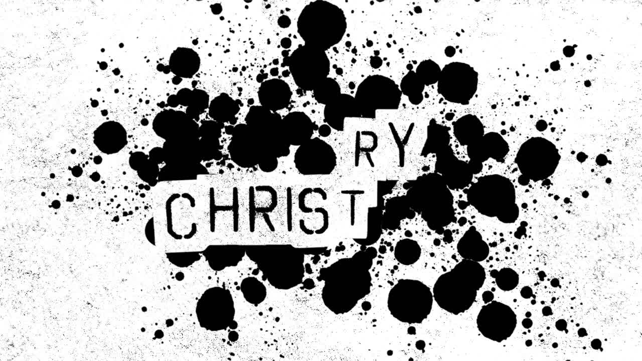 블랙 아트 스플래시와 힙스터 질감에 메리 크리스마스