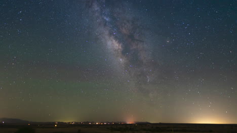 milky way timelapse moving across sky over grasslands in sonoita, arizona