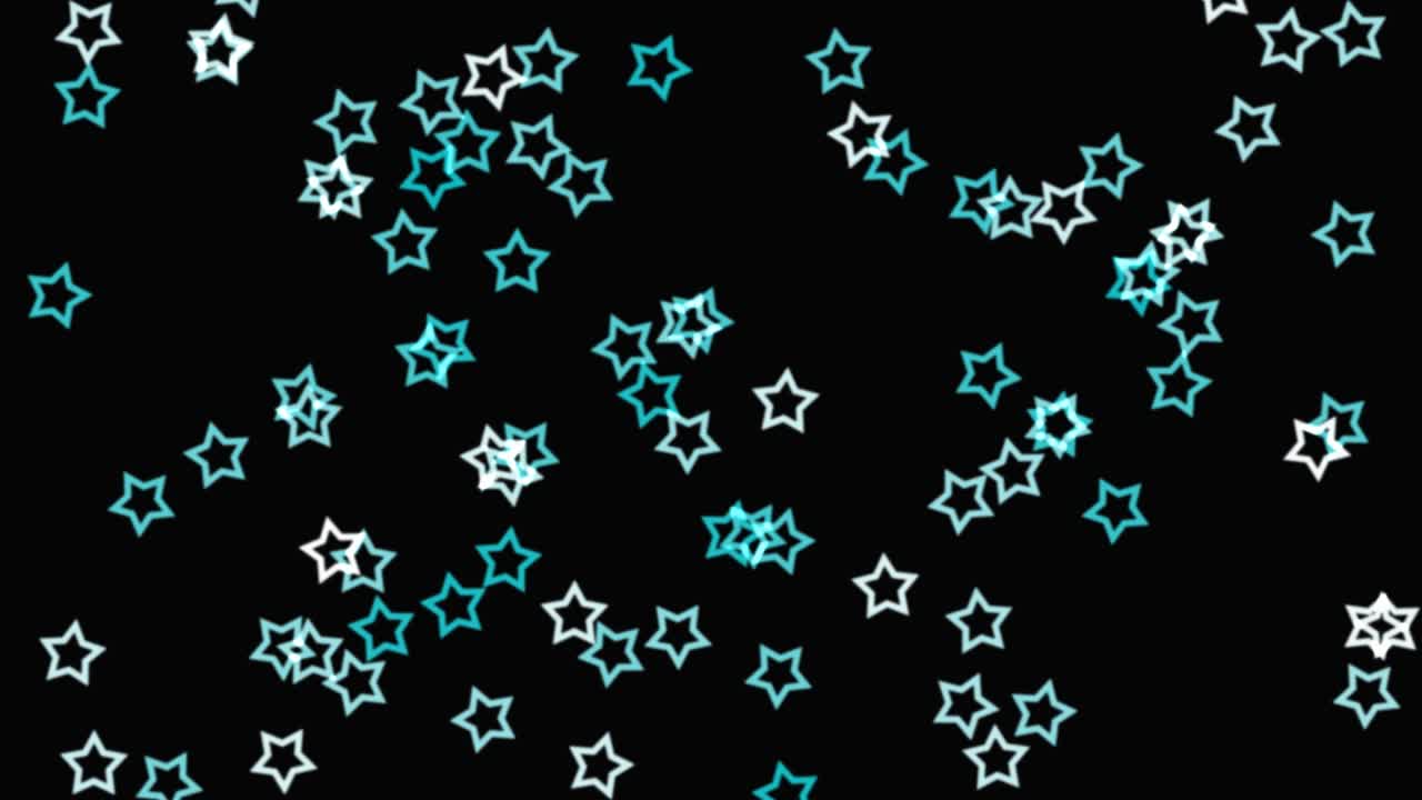 animación de partículas de estrellas brillantes gráficos de movimiento