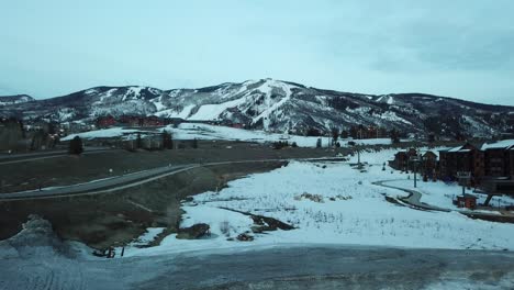 drones flight steamboat springs colorado rocky mountains ski resort