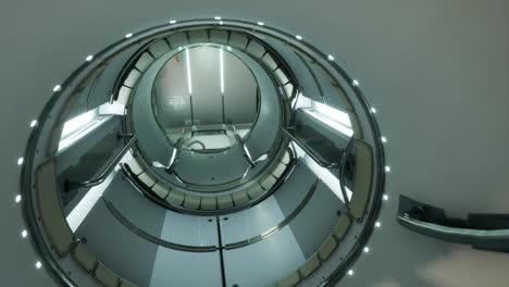 futuristic mri machine interior