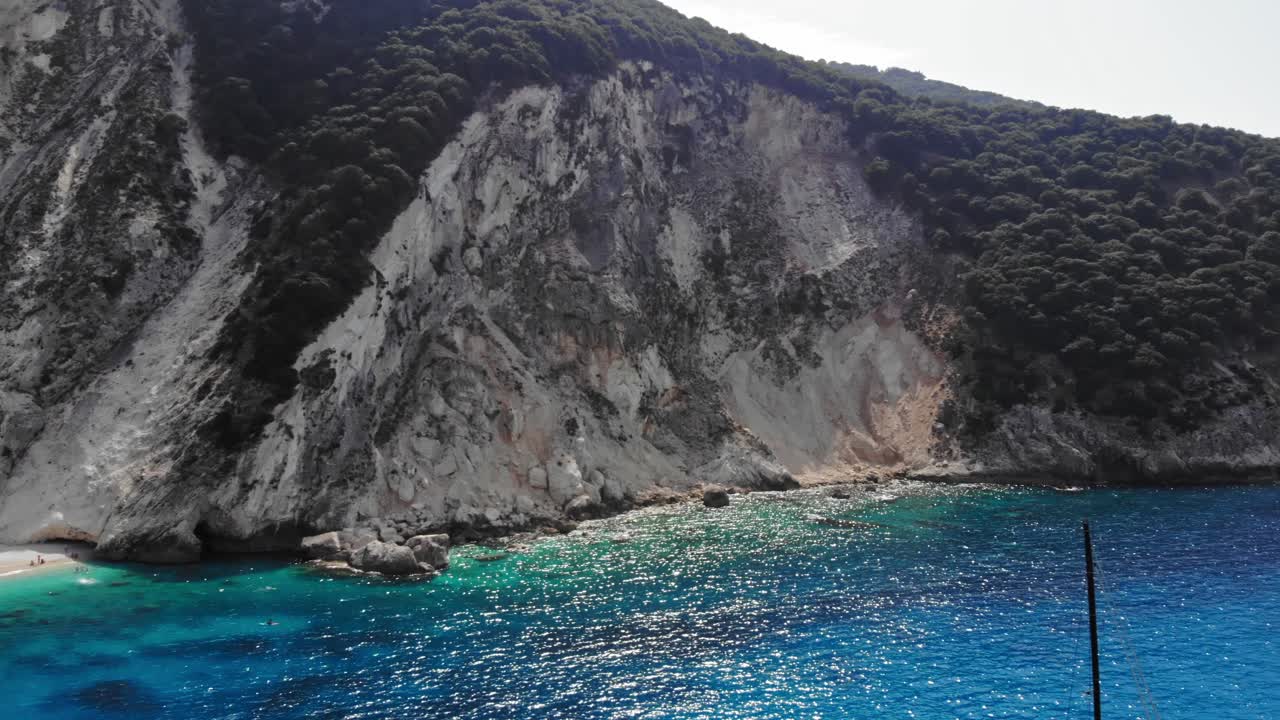 Panorama Of Ionian Sea By The Feet Of Rocky Mountain