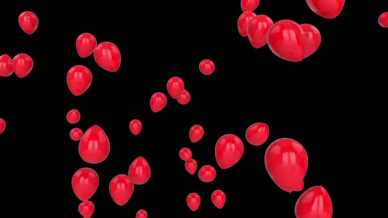 Globos sobre fondo negro
