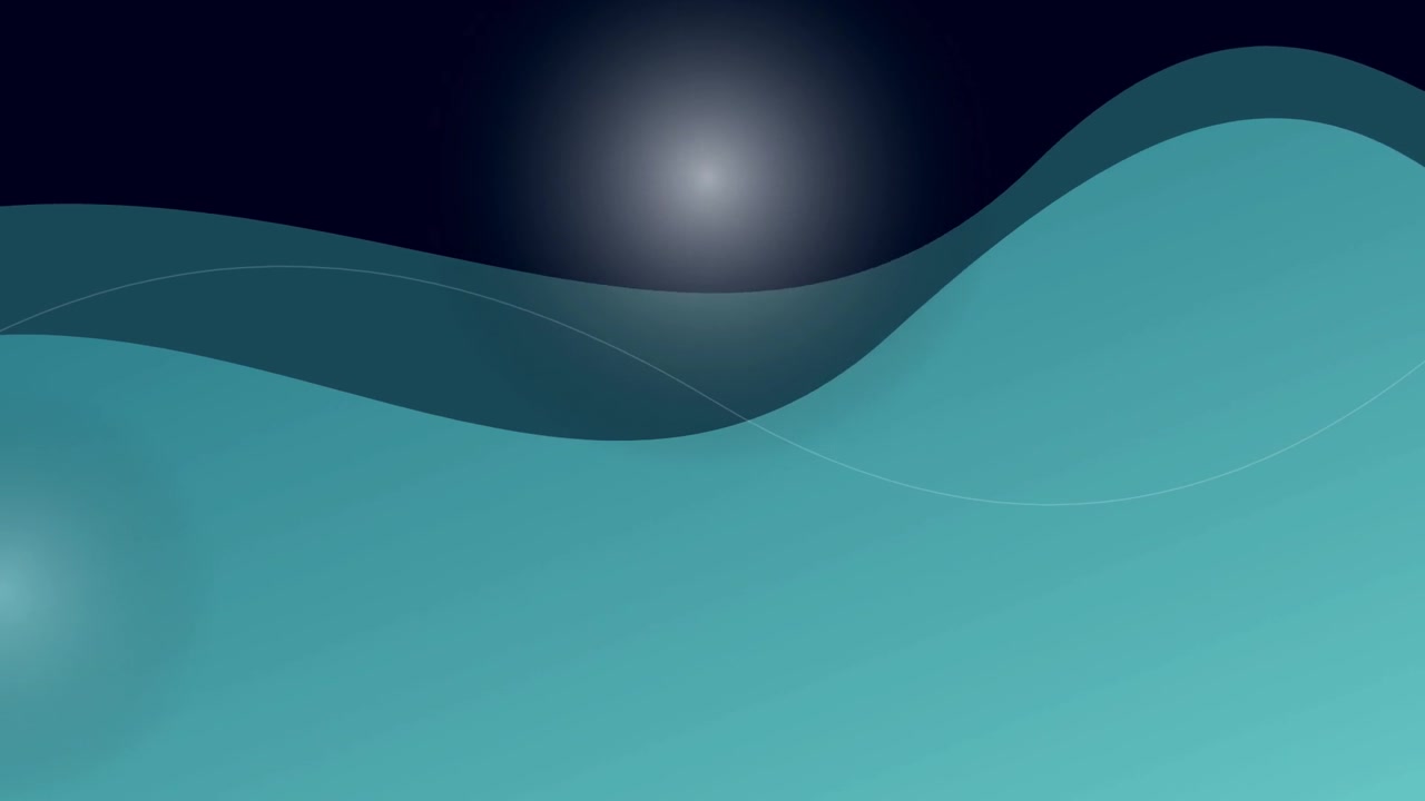 Abstract Motion Background with Teal Waves and Glowing Light