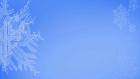 snow icon or symbol animate on blue background