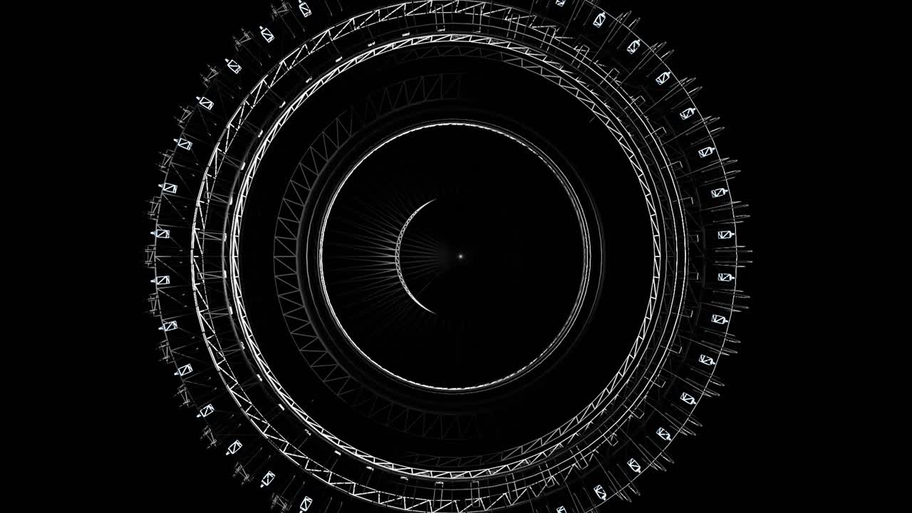 textura metálica circular abstracta con fondo negro