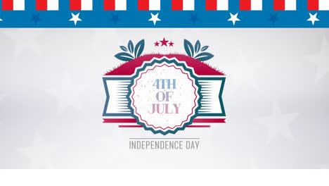 4 de julio, día de la independencia texto en la pancarta