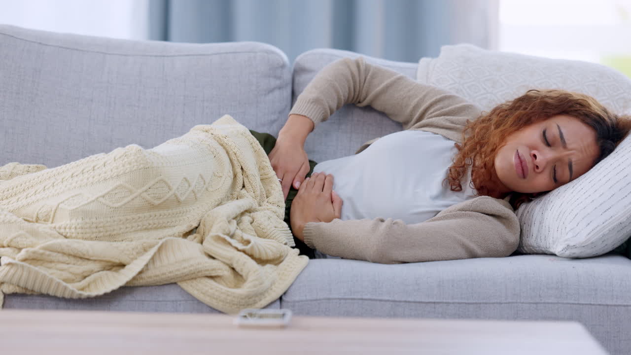 Sick, pain and bad period cramps while woman is