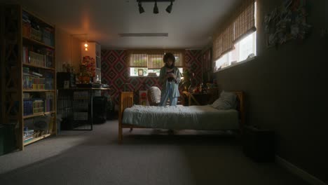 teenage girl in bedroom