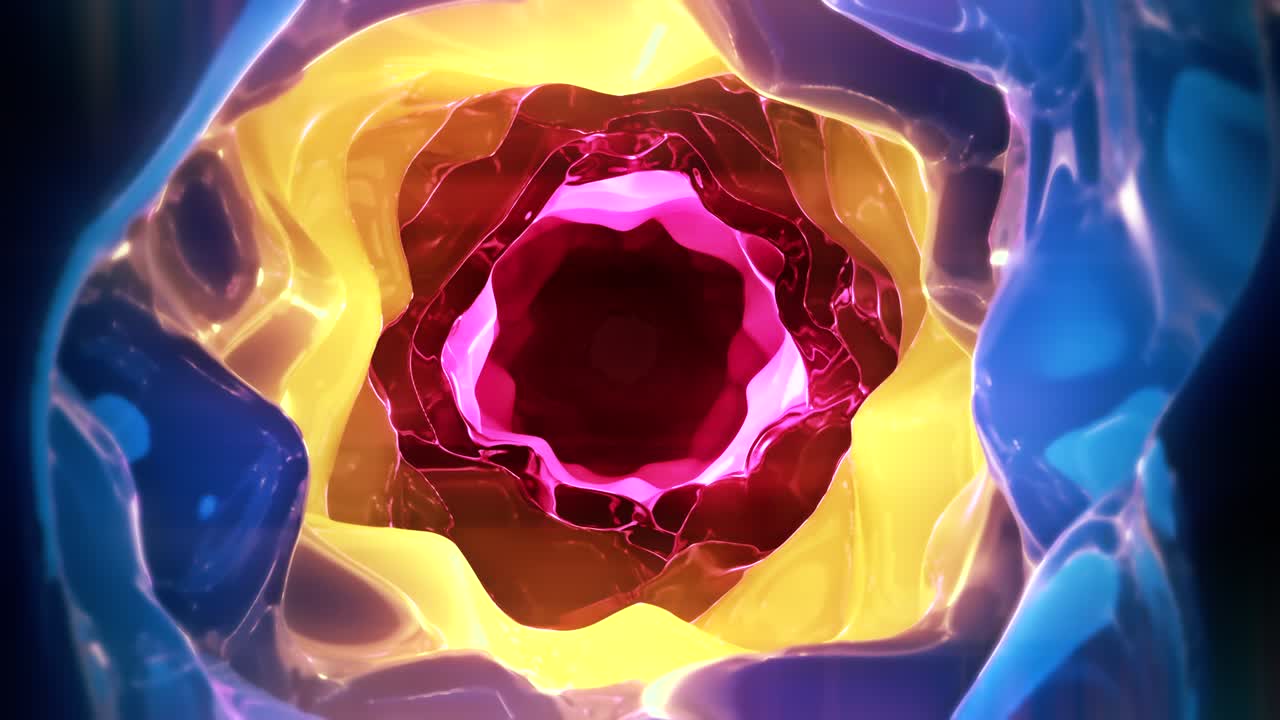 animación de formas abstractas multicolores con bucle de fluidos