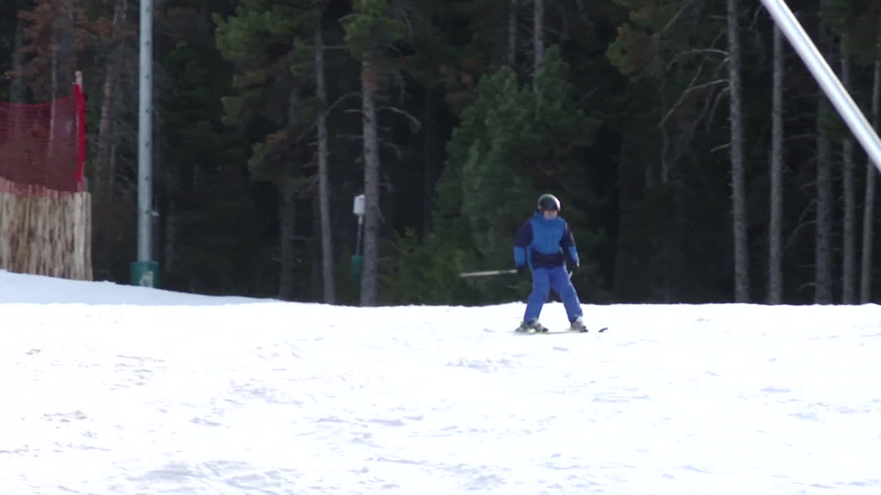 Skier on a snowy slope
