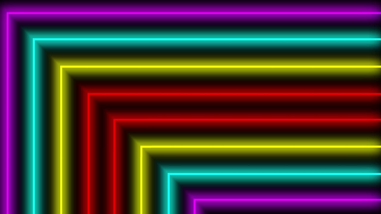 Neon line illumination animation motion graphics